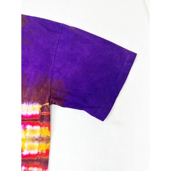 Vintage 90s Eclipse Purple Tie Dye T-shirt XL/XXL Single Stitch - Picture 3 of 7